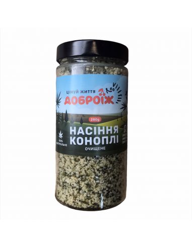 Насіння коноплі очищене, Доброїж, 280г