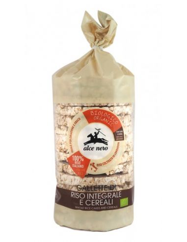 Хлібці рисові 4 злаки, Alce Nero, 100г