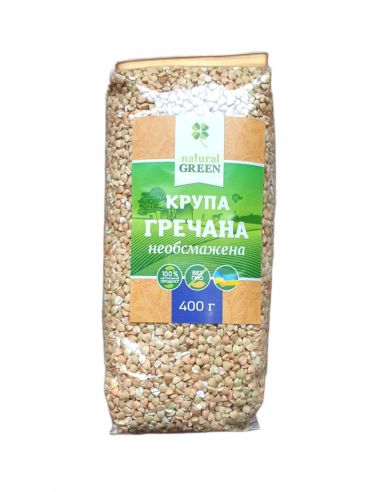 Крупа гречана необсмажена, NATURAL...
