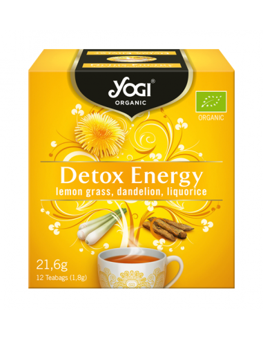 Чай з Детокс Енергія Біо, Detox Energy Organic, Yogi Tea, пакет 2,2г