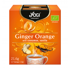Чай з Імбир та Апельсин Біо, Ginger Orange Organic, Yogi Tea, пакет 2,2г