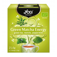 Чай з Енегрія Зеленого Чаю Матча Біо, Green Matcha Energy Organic, Yogi Tea, пакет 2,2г