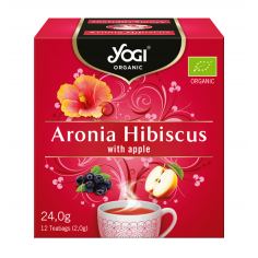 Чай з Аронія та Гібіскус Біо, Aronia Hibiscus Organic, Yogi Tea, пакет 2,2г
