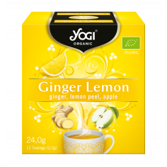 Чай з Імбір та Лимон Біо, Ginger Lemon Organic, Yogi Tea, пакет 2,2г