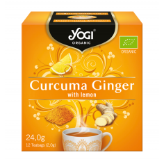 Чай з Куркума та Імбир Біо, Curcuma Ginger Organic, Yogi Tea, пакет 2,2г