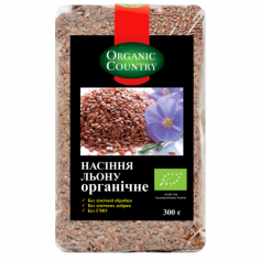 Насіння льону, Україна, Organic Country, 300г