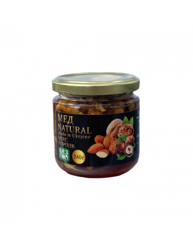 Мед NATURAL Мікс горіхів, Карпатський...
