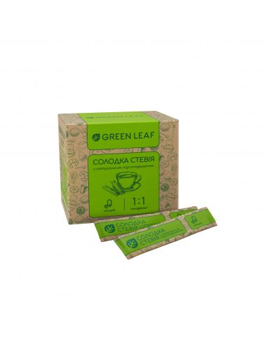 Стевія Солодка 1:1, Green Leaf, саше 4г
