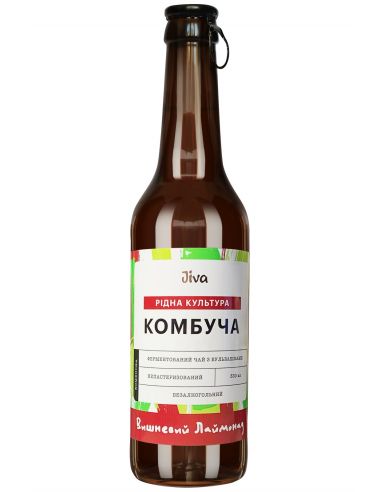 Комбуча Вишневий Лаймонад, Jiva, 330мл
