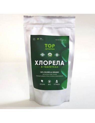 Хлорела в таблетках, Top spirulina, 250г