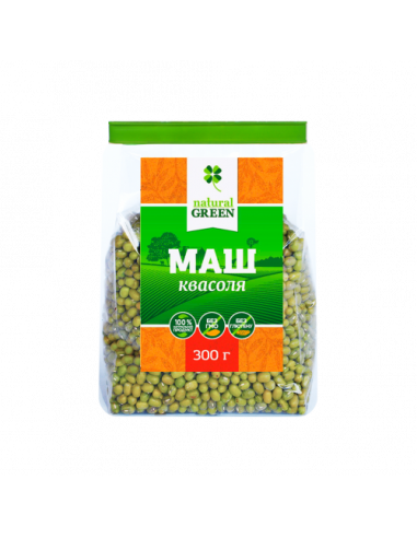 Квасоля маш (мунг), NATURAL GREEN, 300г