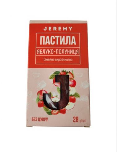 Пастила без цукру Яблуко-Полуниця,...