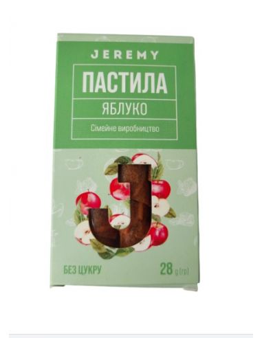 Пастила без цукру Яблуко, Jeremy, 28г