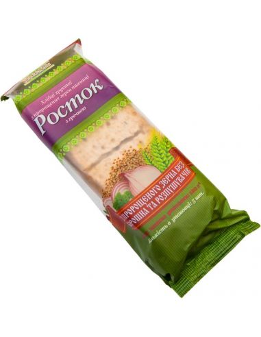 Хлібці з пророщеної пшениці з гречкою, Росток, 120г