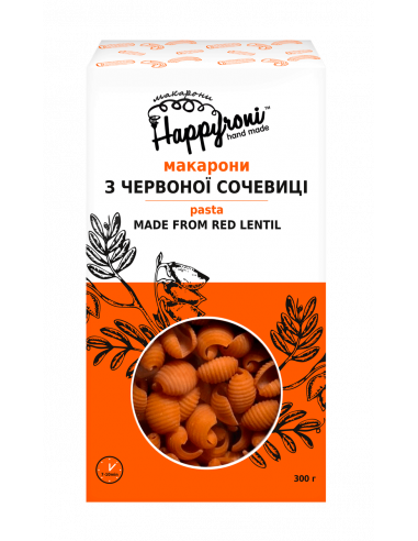 Макарони Мушлі з червоної сочевиці,...