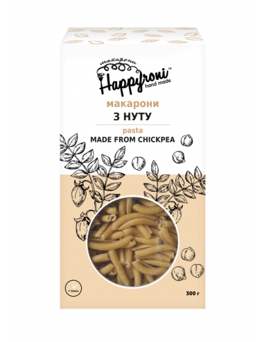 Макарони Завитки з нуту, Happyroni, 300г