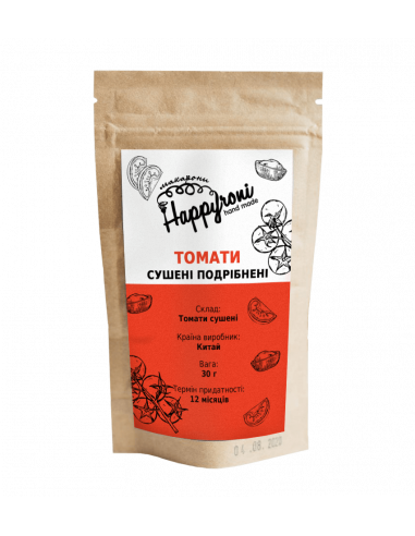 Томати сушені подрібнені, Happyroni, 30г