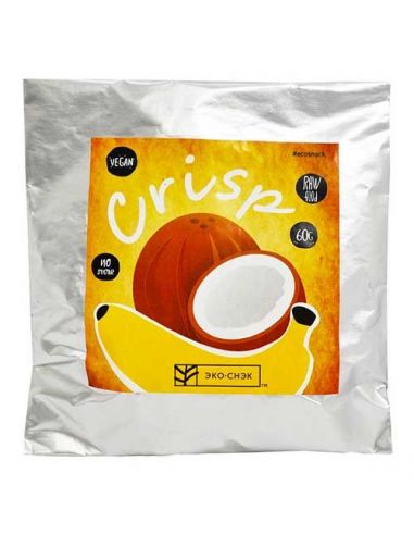 Хрустики Crisp "Банан-Кокос", Еко-Снек, 150г