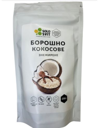 Борошно кокосове знежирене, SoloSvit,...