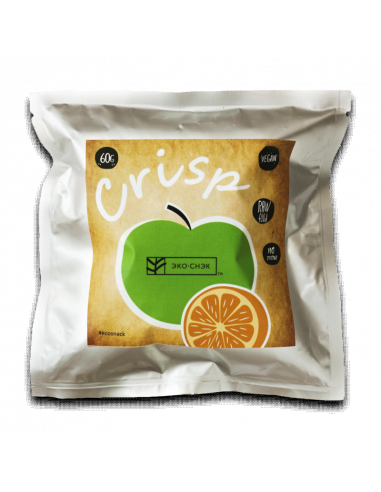 Хрустики Crisp "Яблуко-Апельсин", Еко-Снек, 60г