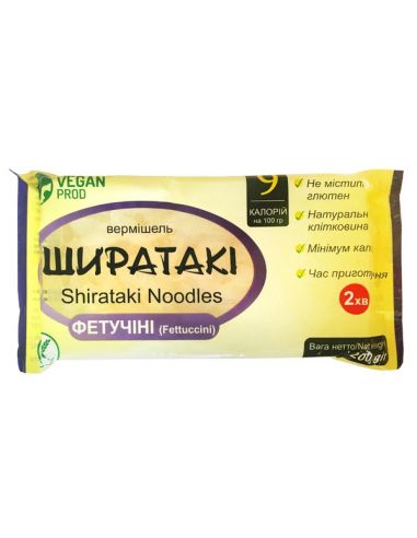 Вермішель Ширатакі Fettuccine, 200г