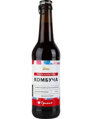 Комбуча Люблю гранат, Jiva, 330мл