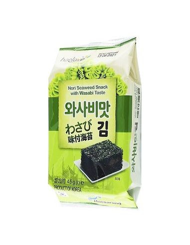 Норі-снек Seaweed зі смаком Васабі,...