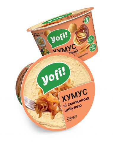 Хумус зі смаженою цибулею, закуска з...