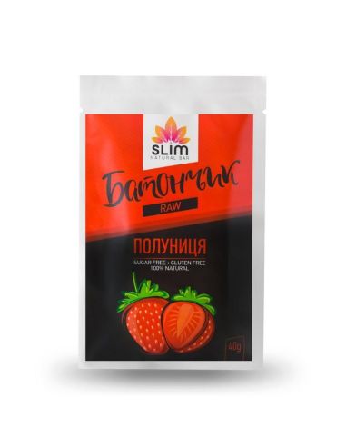 Батончик RAW Полуниця, без цукру та...