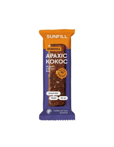 Батончик Арахіс-кокос, Sunfill, 35г