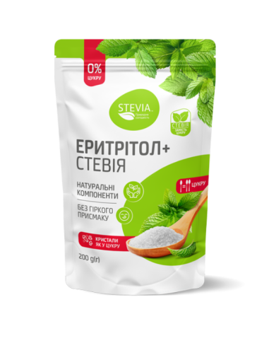 Цукрозамінник Еритрітол + Стевія,...